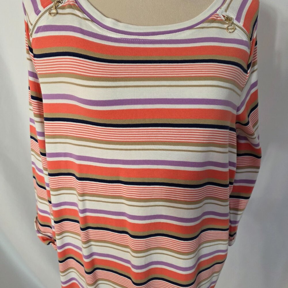 Rafaella Brand stripper in Peach White Black tan colors     T547